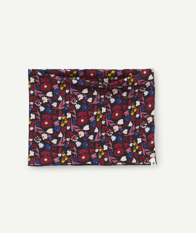 Accessories radius - GIRLS' NAVY SNOOD WITH FLORAL PRINT