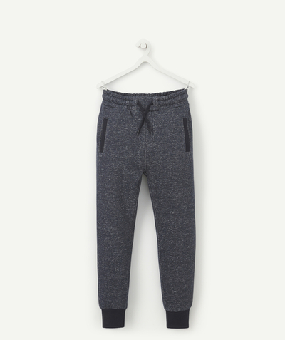 Fashion Tao Categories - BOYS' BLUE SPECKLED JOGGING PANTS IN RECYCLED FIBRES