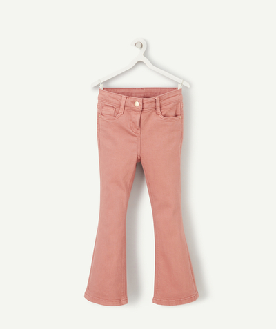 Our latest looks radius - GIRLS' RECYCLED FIBRE AND PINK DENIM FLARED TROUSERS