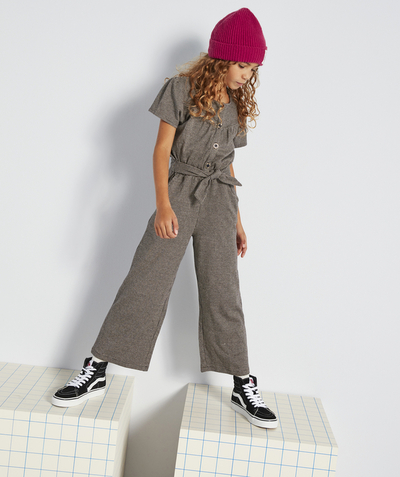 Jumpsuits - Dungarees radius - GIRLS' WIDE-LEG CHECKED JUMPSUIT