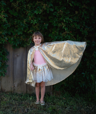 Carnival Tao Categories - GIRLS' CAPE WITH GOLDEN SEQUINS