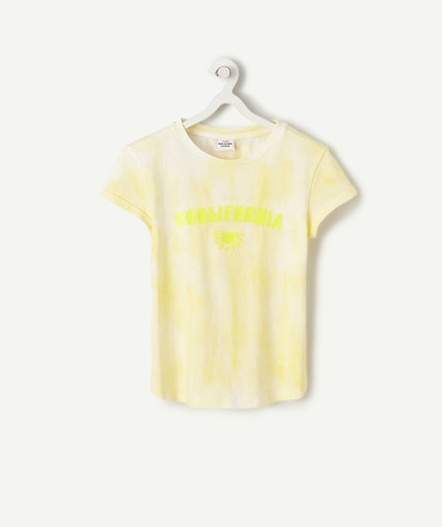 Fille Rayon - LE T-SHIRT TIE AND DYE JAUNE FLUORESCENT