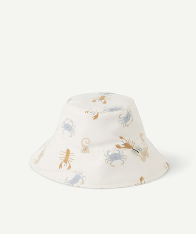 Baby-girl radius - OFF-WHITE BUCKET HAT WITH A SEA ANIMAL PRINT
