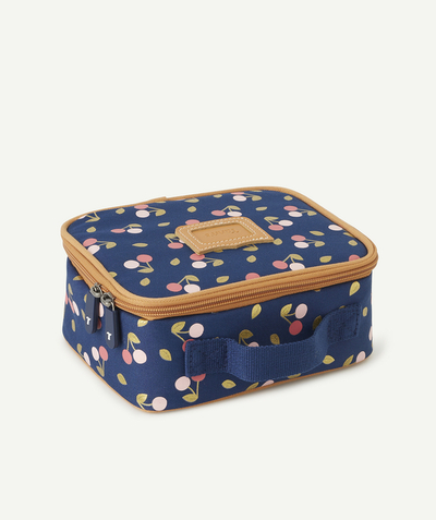 TANN’S ® Afdeling,Afdeling - ALEXA BLUE SNACK BOX WITH CHERRY PRINT