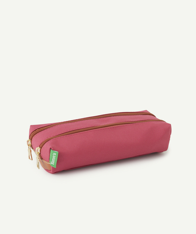 Back to school equipment Tao Categories - PALOMA RASPBERRY PINK PENCIL CASE WITH GOLD DETAILS