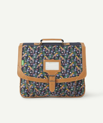 Girl radius - GABRIELLE NAVY SCHOOL BAG WITH TOUCANS AND FLOWERS