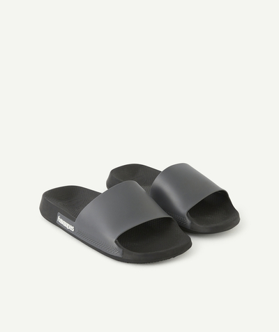 Sandals - moccasins radius - BOYS' BLACK SLIDES