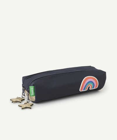 Back to school equipment Tao Categories - LEILA NAVY PENCIL CASE WITH RAINBOW