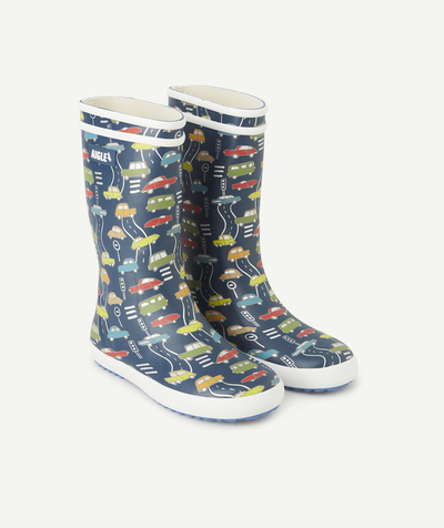 AIGLE ® Afdeling,Afdeling - BOYS' LOLLY POP BOOTS WITH CAR MOTIF