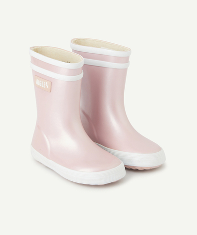 AIGLE ® Afdeling,Afdeling - BABY GIRLS' PEARL-COLOURED IRIDESCENT LOLLY BOOTS