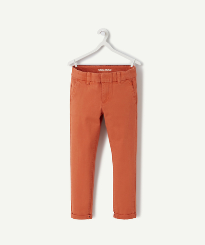 Trousers - Jogging pants radius - RED CHINO TROUSERS IN WOVEN COTTON