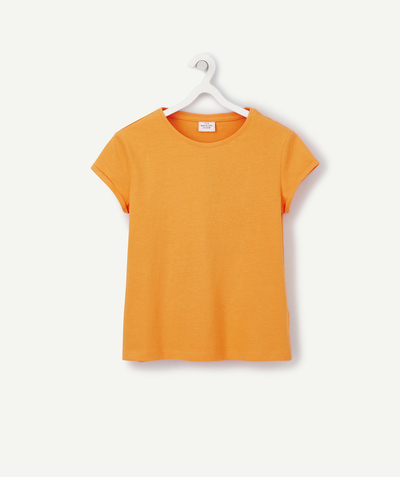 T-shirt Rayon - T-SHIRT FILLE EN COTON BIO ORANGE