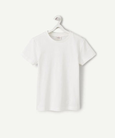 T-shirt  radius - BOYS' WHITE ORGANIC COTTON T-SHIRT