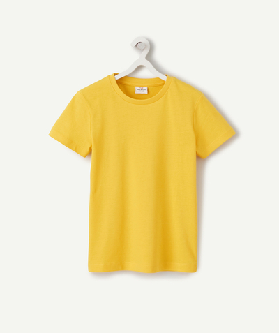 T-shirt  radius - BOYS' YELLOW ORGANIC COTTON T-SHIRT