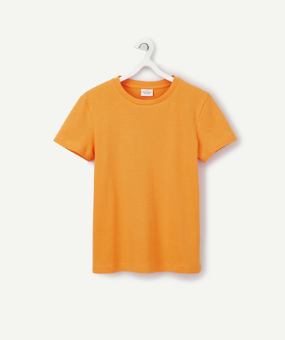 T-shirt  radius - BOYS' ORANGE ORGANIC COTTON T-SHIRT