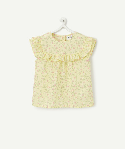 Camisa - Blusa Sección  - FLOWER-PATTERNED YELLOW BLOUSE