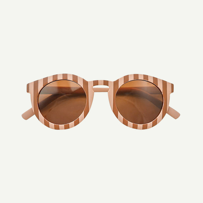 Baby-girl radius - SUNGLASSES FOR BABIES 0-2 YEARS IN CLASSIC PEACH WITH BROWN STRIPES