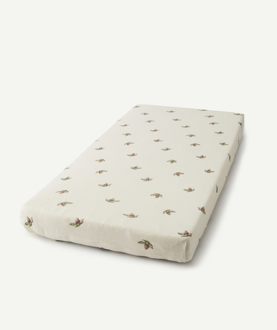 Girl radius - CREAM FOREST PRINT COTTON FITTED SHEET 40/50 X 80/90 CM