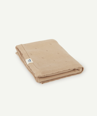 Baby-boy radius - BROWN CRADLE COVER IN POINTELLE 75 X 100 CM