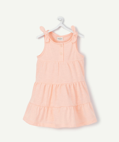 Low prices  radius - CORAL-COLOURED TWIRLY DRESS WITH KNOTTED STRAPS