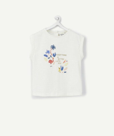Outlet radius - PRINTED T-SHIRT WITH GLITTER IN ORGANIC COTTON