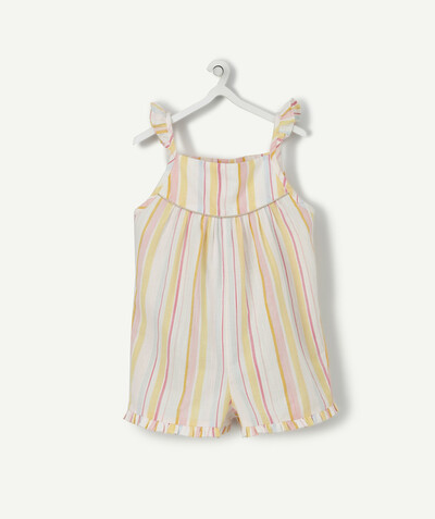 Low prices radius - COLOURFUL STRIPED PLAYSUIT WITH FRILLS