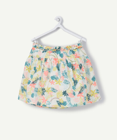 Low prices radius - SHORT AND TWIRLY SKIRT WITH A TROPICAL PRINT