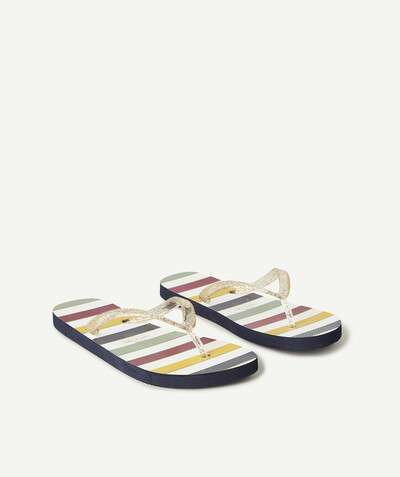 Outlet radius - COLOURED AND STRIPED FLIP-FLOPS WITH GLITTER
