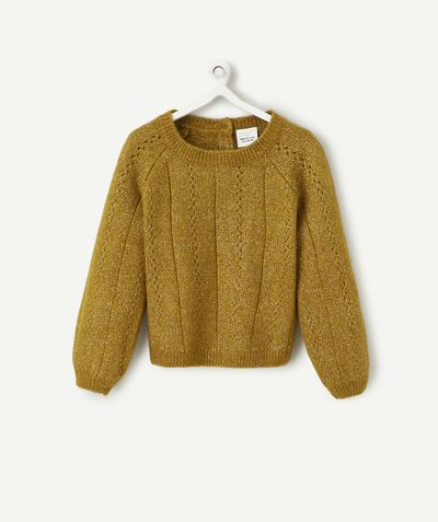 Trui - Sweater Afdeling,Afdeling - GEBREIDE GROENE BABYTRUI MET TWISTS VOOR MEISJES