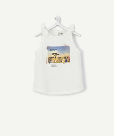 Low prices radius - WHITE TANK TOP KNOTTED ON THE SHOULDERS