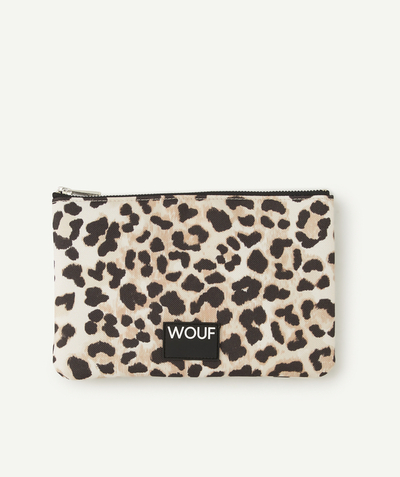 ECODESIGN Onderafdeling,Onderafdeling - SMALL LEOPARD PRINT POUCH IN RECYCLED FIBRES