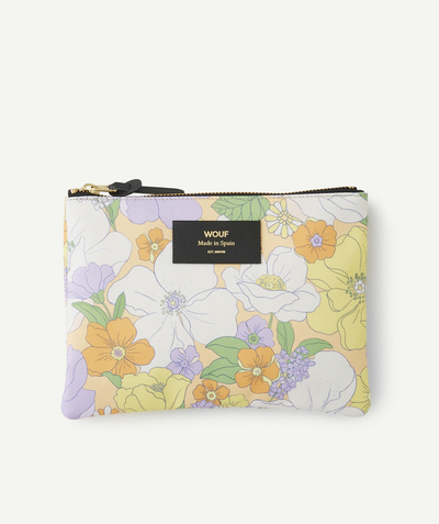 Back to school equipment radius - RECYCLED PLASTIC POUCH WITH COLOURFUL FLORAL PRINT
