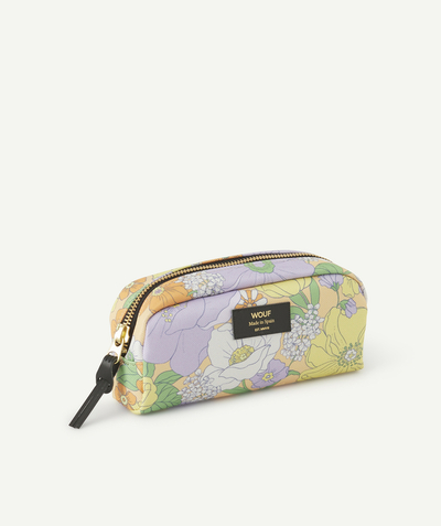 Back to school equipment Tao Categories - COLOURED FLORAL PRINT MAKE-UP BAG 19 x 9 x 7.5 CM