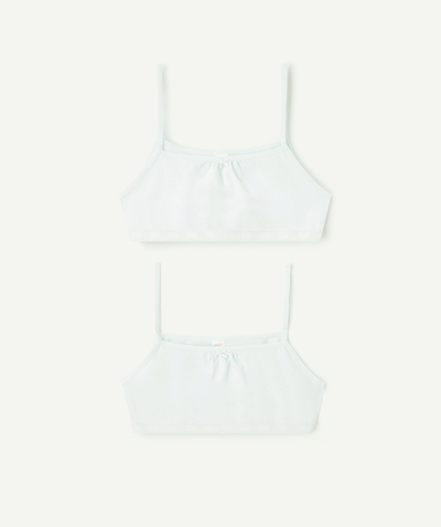 New collection Sub radius in - SET OF TWO PASTEL BLUE ORGANIC COTTON SKIN CARE CROP TOPS