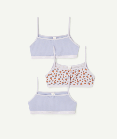 New collection Sub radius in - PACK OF TWO LILAC AND STRAWBERRY PRINT POCKET BRALETTES
