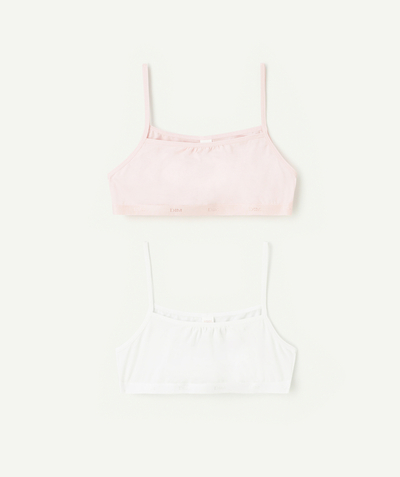 New collection Sub radius in - PACK OF 2 PINK AND WHITE POCKET BRALETTES