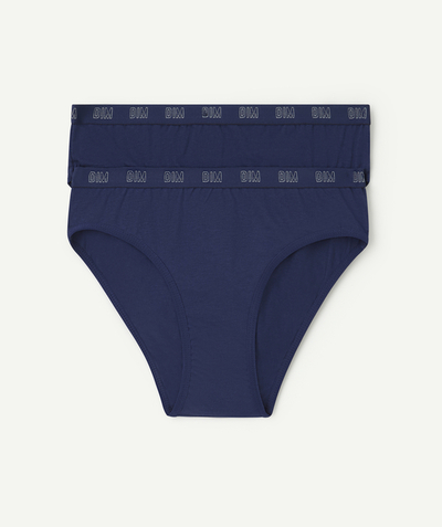 New collection Sub radius in - SET OF TWO NAVY ORGANIC COTTON SKIN CARE KNICKERS
