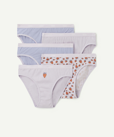 New collection Sub radius in - PACK OF 5 LILAC AND STRAWBERRY PRINT POCKET PANTS