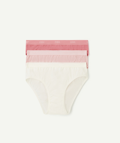 Girl radius - SET OF THREE LES POCKETS PINK AND PEARLY KNICKERS