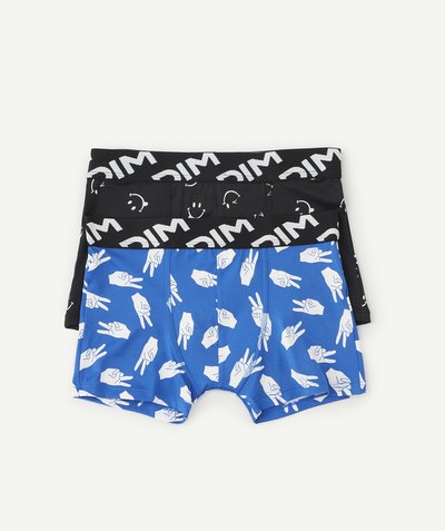 DIM ® Onderafdeling,Onderafdeling - PACK OF 2 PAIRS OF BOYS' PEACE PRINT BOXER SHORTS IN RECYCLED FIBRES