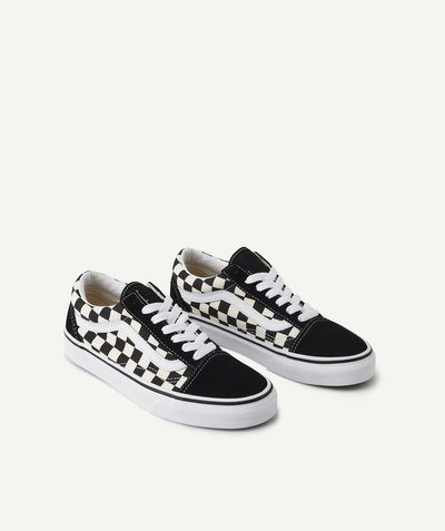 Shoes radius - BLACK AND WHITE CHECKERBOARD PRINT OLD SKOOL TRAINERS