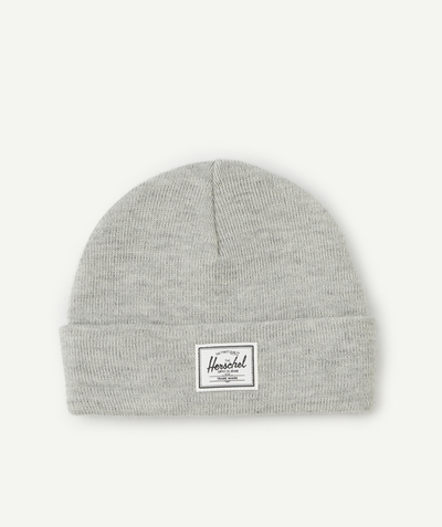 New collection Sub radius in - ELMER SHALLOW PALE GREY TEEN KNITTED BEANIE