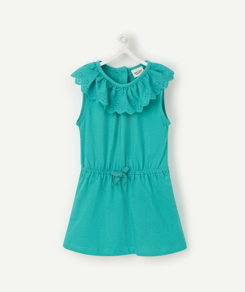 La robe verte sans manches en coton biologique - 3 M