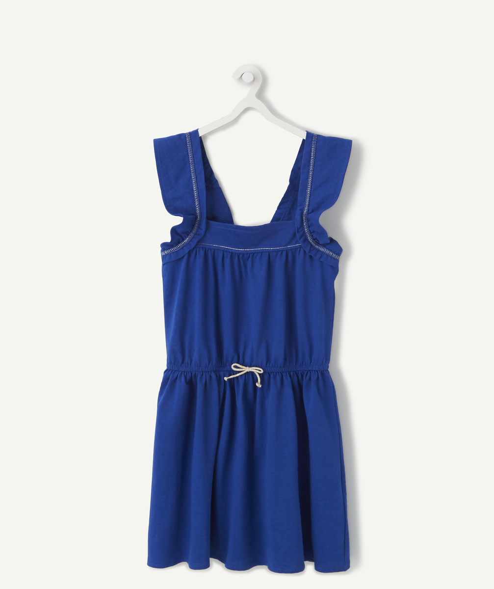 Robe bleue électrique avec détails dorés fille - 3 A