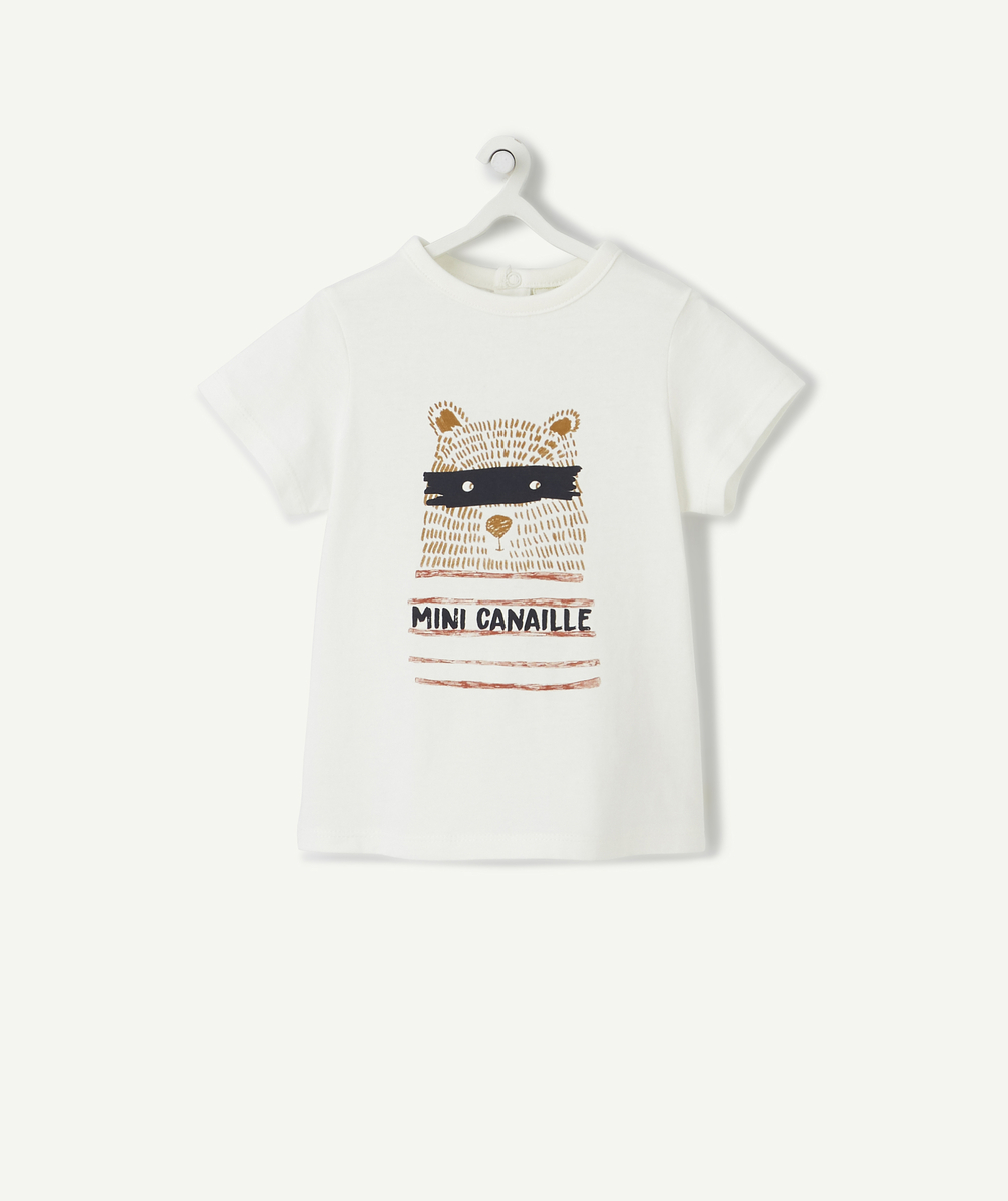 LE T-SHIRT ÉCRU MANCHES COURTES EN COTON BIOLOGIQUE
