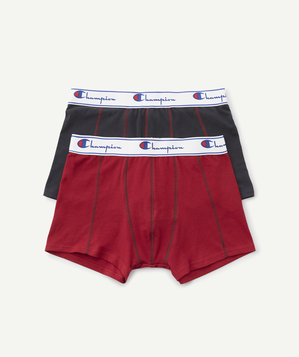 Les 2 boxers gris et rouges - L