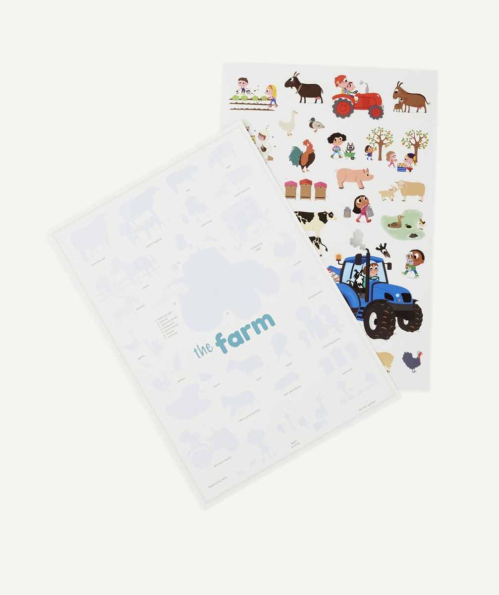 Mini poster ferme avec 27 stickers repositionnables - TU