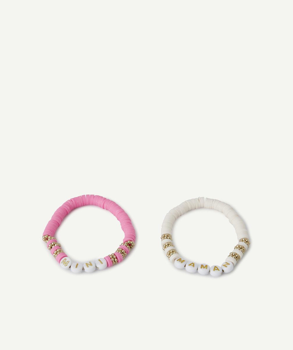 Le lot de 2 bracelets perlés avec message - TU