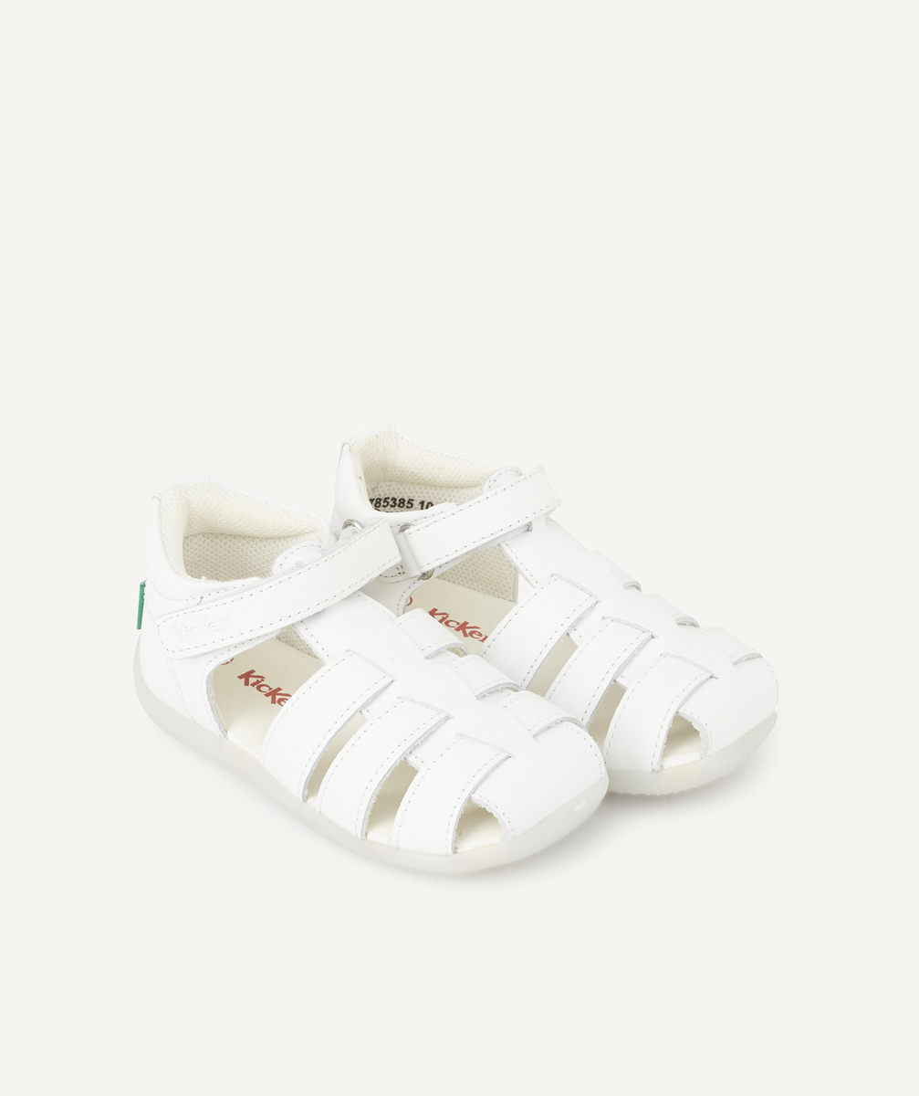 Les sandales premiers pas en cuir blanc - 18