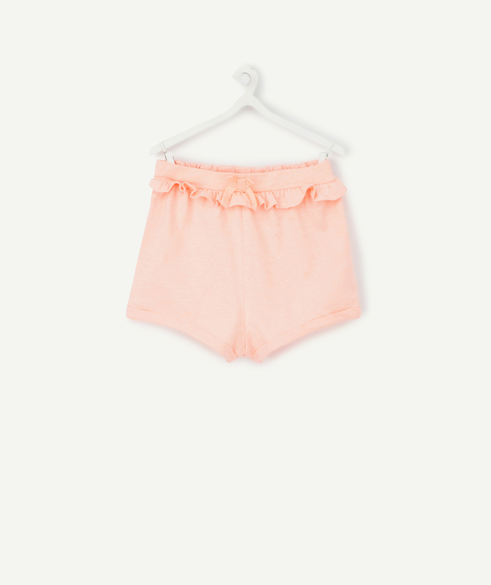Le short rose avec volants en coton biologique - 3 M